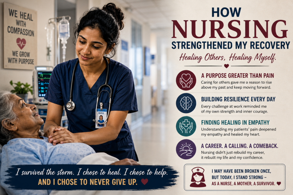 Nursing Recovery Journey. A Nurse finding Strength, Purpose, And Recovery Through Her Profession.