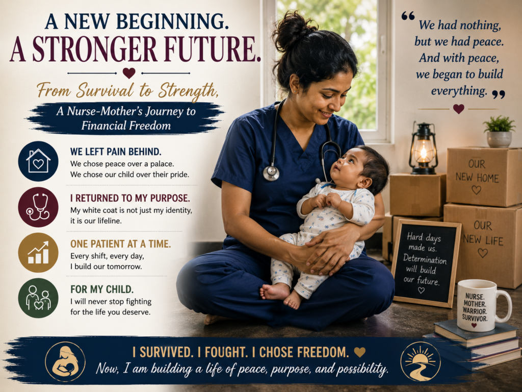 Financial Freedom Journey. Peace Begins When Courage Choose A New Path. A Mother Starting Over And Building Financial Independence After Hardship.