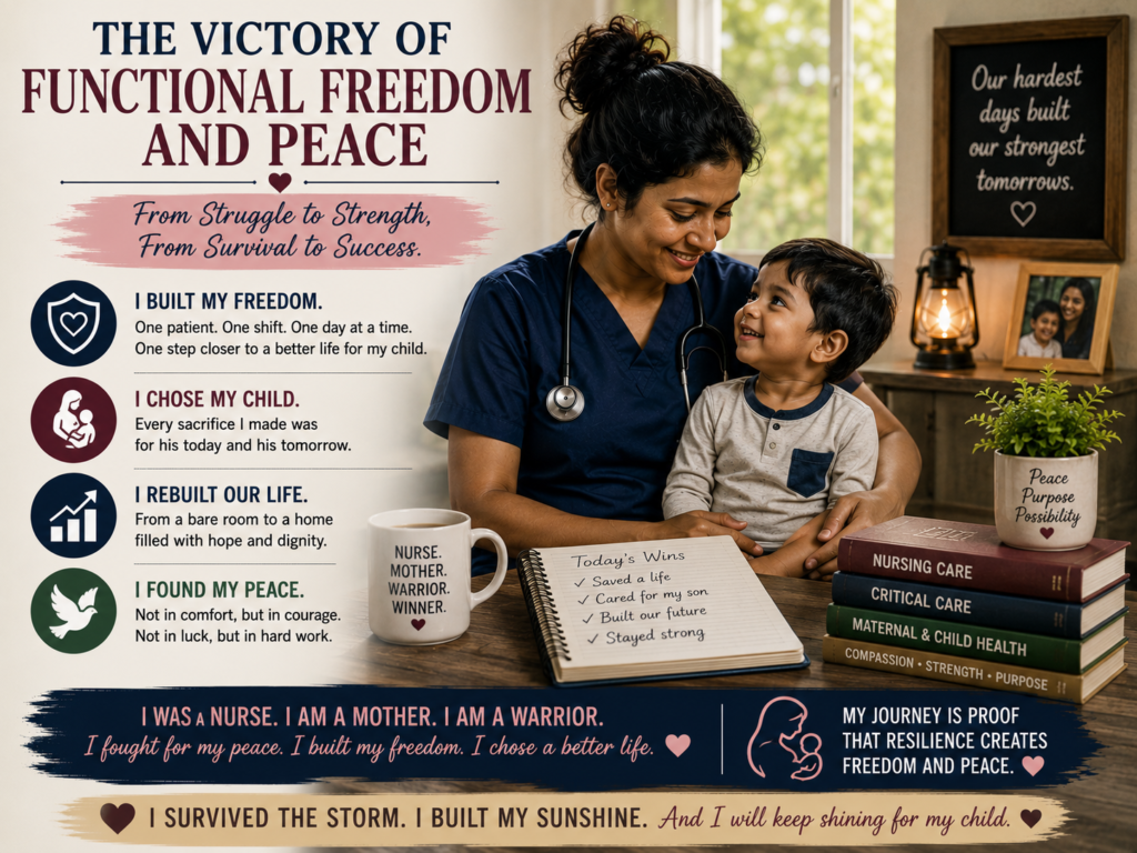 Financial Freedom Journey. Hard Work Transformed Survival Into Stability And Hope. A Nurse Mother's Journey Toward Financial Independence, Peace, And A Better Future.