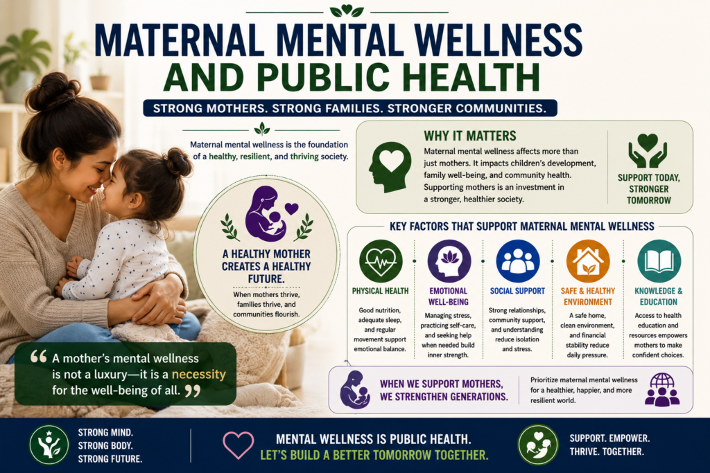 Maternal Mental Wellness. A Visual Representation Of Maternal Mental Wellness and Emotional Resilience.