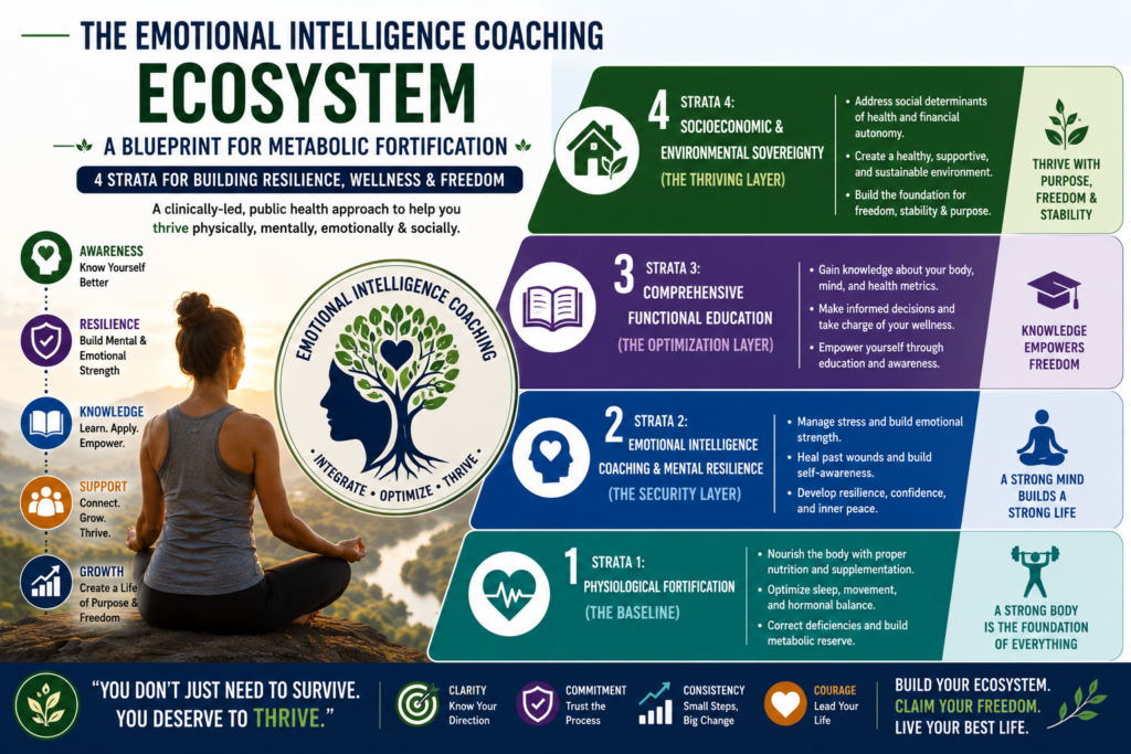Emotional Intelligence Framework. A Visual Representation Of the Emotional Intelligence Coaching Ecosystem And Its Core Pillars.