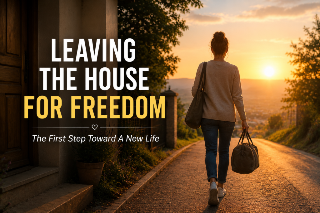 Choosing Freedom After Abuse. This Image Represent fo leaving An Abusive Environment and Embracing A Safer Future.