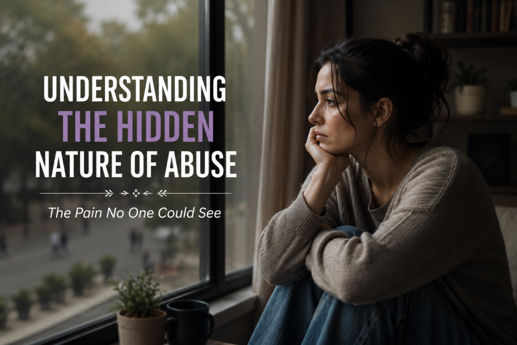 Hidden Nature Of Domestic Abuse. A Visual Representation Of Emotional Isolation, Fear, And Hidden Domestic Abuse.