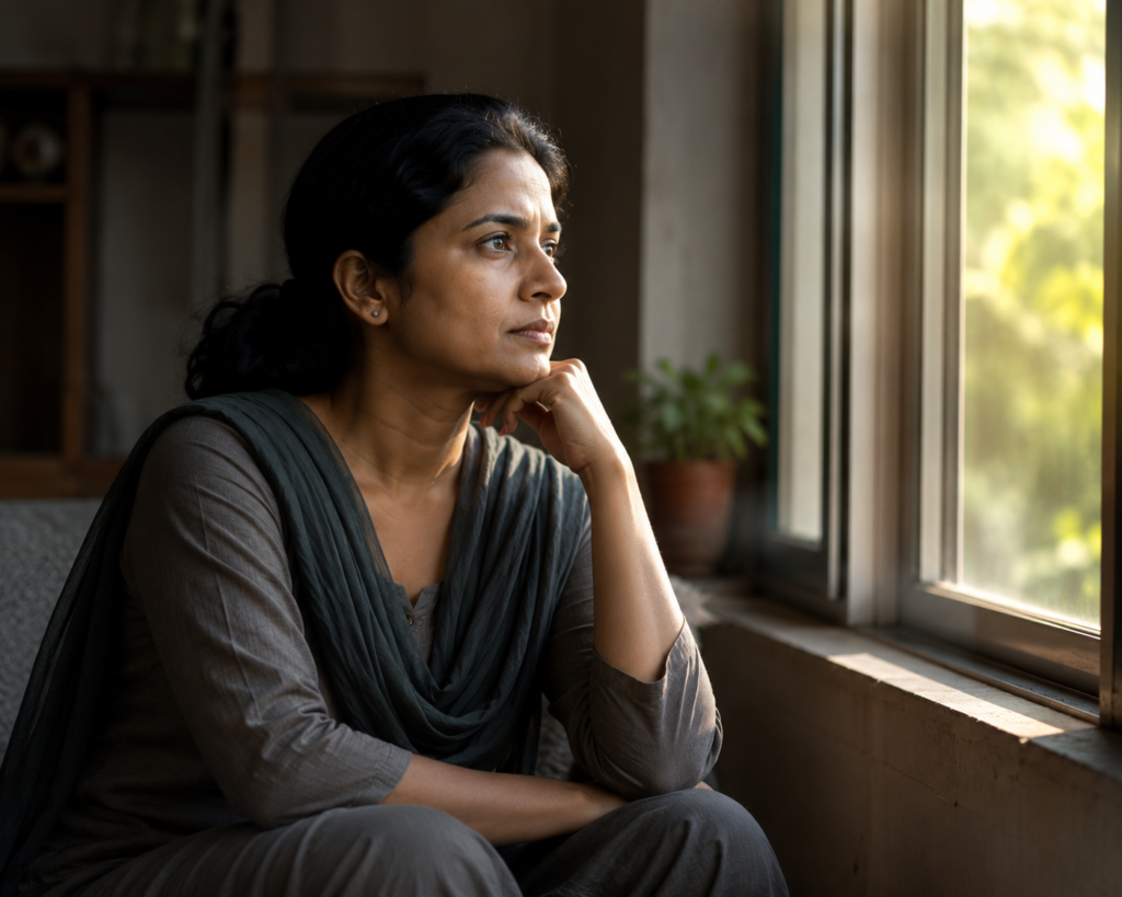 Woman Recognizing Emotional Manipulation and toxic Behavior. This Image Represents Illustration Of A Woman Identifying Emotional Manipulation And Understanding Toxic Relationship Patterns.