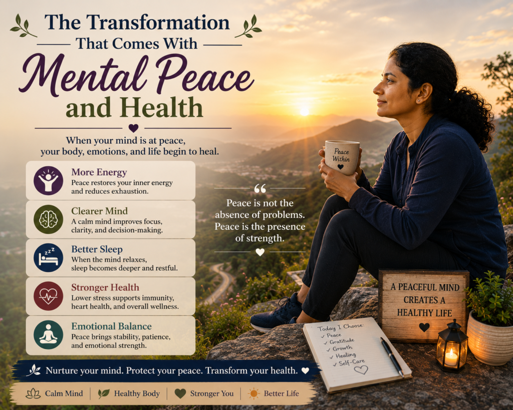 Mental Peace And Health Represent The Positive Transformation That Occurs When Stress Decreases And Emotional Balance Increases.