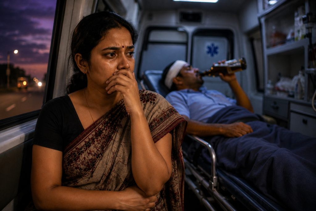 Ambulance Turning Point Woman Facing A Heartbreaking Realization During A Medical Journey