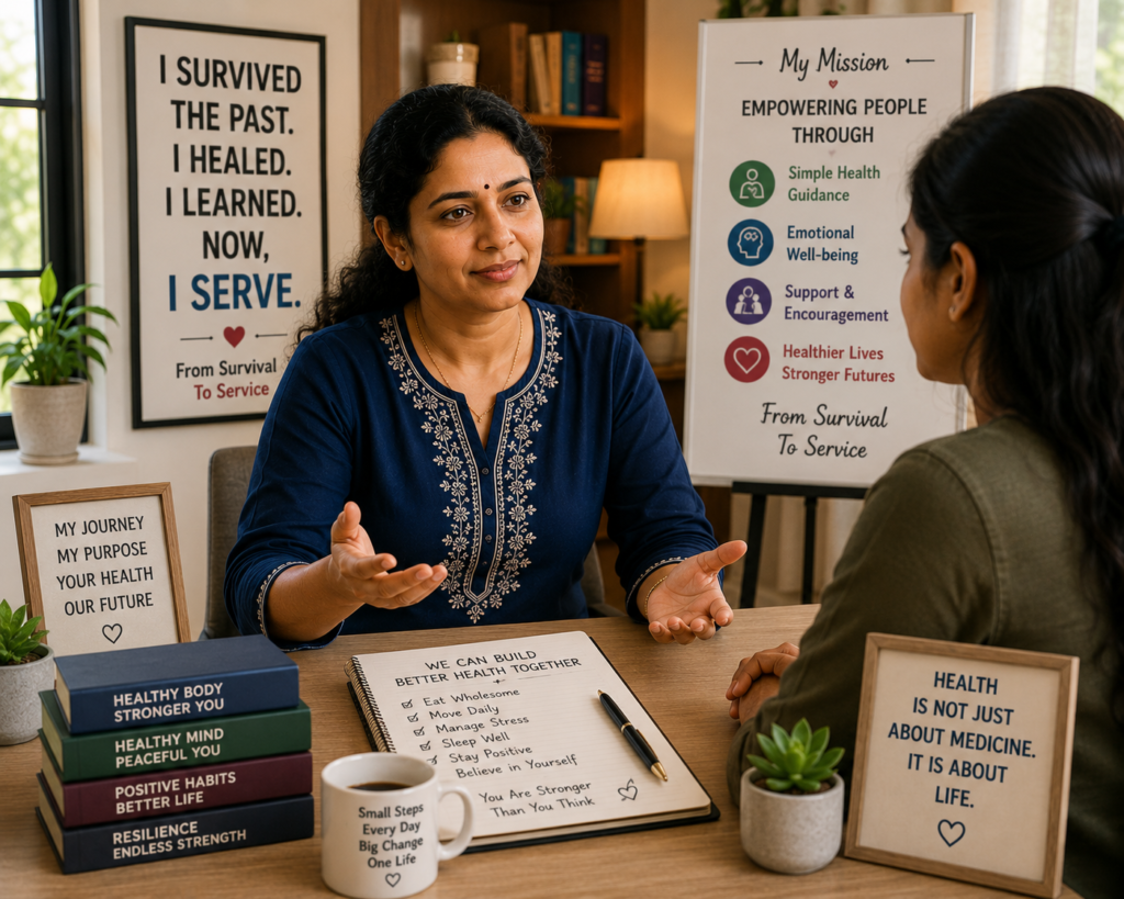 From Survival To Service Highlights The Transition From Survivor To Mentor  And Health Coach.