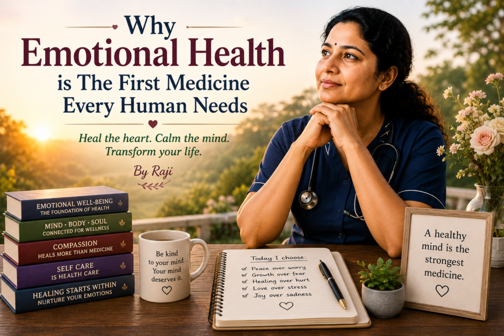 Why Emotional Health Is The First Medicine Every Human Needs woman reflecting on emotional wellness and inner healing