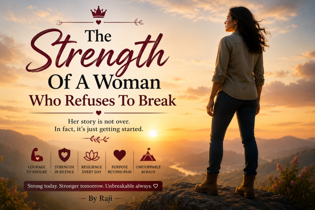Strong Woman standing confidently with resilience and determination