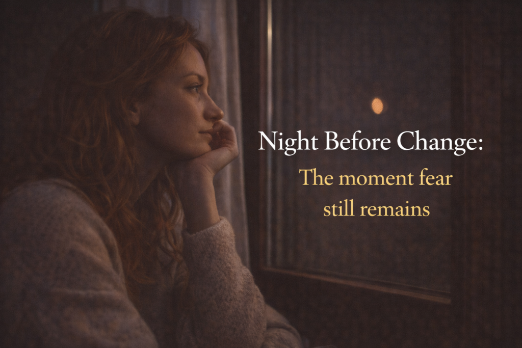 night before change fear courage emotional moment